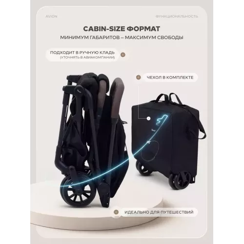 Коляска прогулочная Rant Avion Сarbon Black