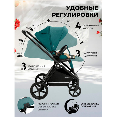Прогулочная коляска Sweet Baby Stella 427300 Green