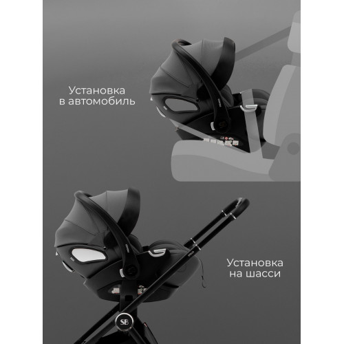 Прогулочная коляска Sweet Baby SBL Orso + автокресло Premier Grey Dark Grey