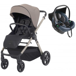 Прогулочная коляска Espiro Only Way 2026 и автокресло Pi Gray blue 529 sahara beige