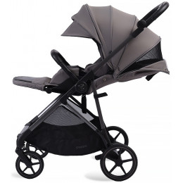 Прогулочная коляска Peppy Amici с автокреслом Verona Beige и базой Grey серый, рама серая