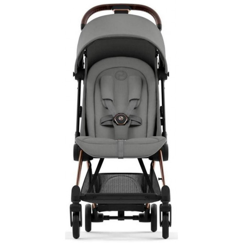 Коляска Cybex Coya Rosegold Frame Cloud T i-Size Mirage Grey Mirage Grey с дождевиком и бампером