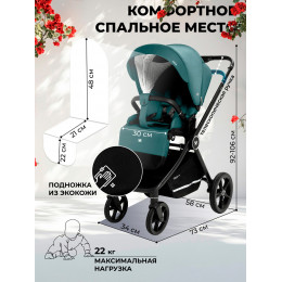 Прогулочная коляска Sweet Baby Stella 427300 Green