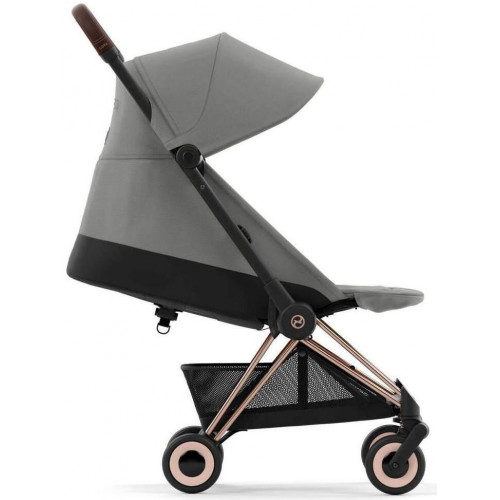 Коляска Cybex Coya Rosegold Frame Cloud T i-Size Mirage Grey Mirage Grey с дождевиком и бампером