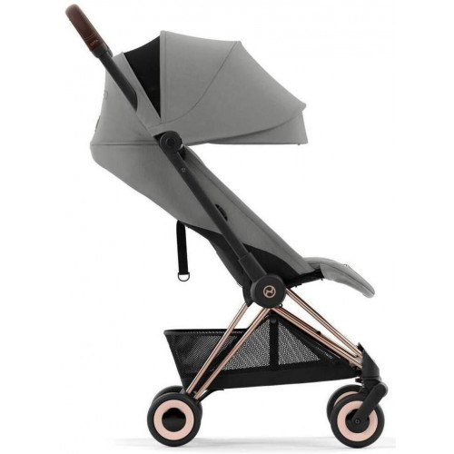 Коляска Cybex Coya Rosegold Frame Cloud T i-Size Mirage Grey Mirage Grey с дождевиком и бампером