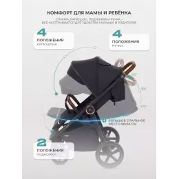 Коляска прогулочная Mowbaby Trail 2025 Black