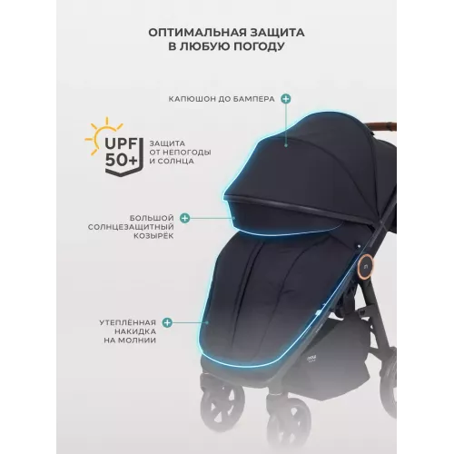 Коляска прогулочная Mowbaby Trail 2025 Black