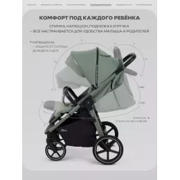 Коляска прогулочная Rant Caspia Soft 2026 Forest green