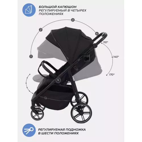 Коляска прогулочная Rant Volt 2025 Black