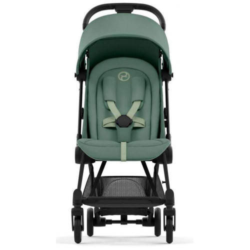 Коляска Cybex Coya Matt Black Frame Aton S2 i-Size Hibiscus Red Leaf Green с дождевиком и бампером