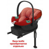 Коляска Cybex Coya Matt Black Frame Aton S2 i-Size Hibiscus Red Leaf Green с дождевиком и бампером