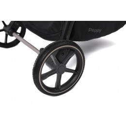 Прогулочная коляска Peppy Amici с автокреслом Verona Beige и базой Latte рама Beige