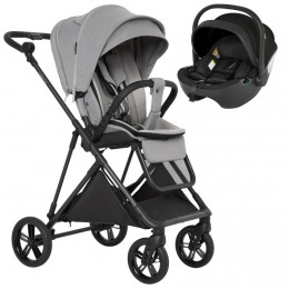 Детская прогулочная коляска Pituso Carbon RX c автокреслом Baesa Pro Black Horizon Grey/рама carbon