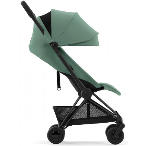 Коляска Cybex Coya Matt Black Frame Aton S2 i-Size Hibiscus Red Leaf Green с дождевиком и бампером