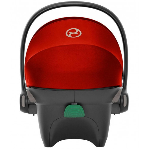Коляска Cybex Coya Matt Black Frame Aton S2 i-Size Hibiscus Red Leaf Green с дождевиком и бампером