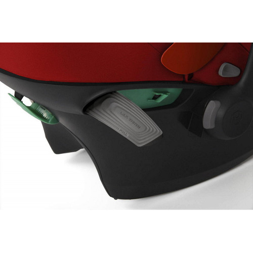 Коляска Cybex Coya Matt Black Frame Aton S2 i-Size Hibiscus Red Leaf Green с дождевиком и бампером
