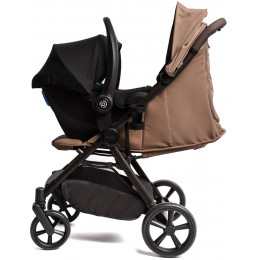 Прогулочная коляска Peppy Vigo с автокреслом Rise Black Mocca мокко
