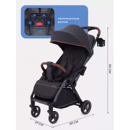 Коляска прогулочная Mowbaby Atom Graphite