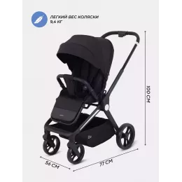 Коляска прогулочная Mowbaby Finch Black