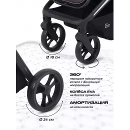 Коляска прогулочная Mowbaby Finch Black