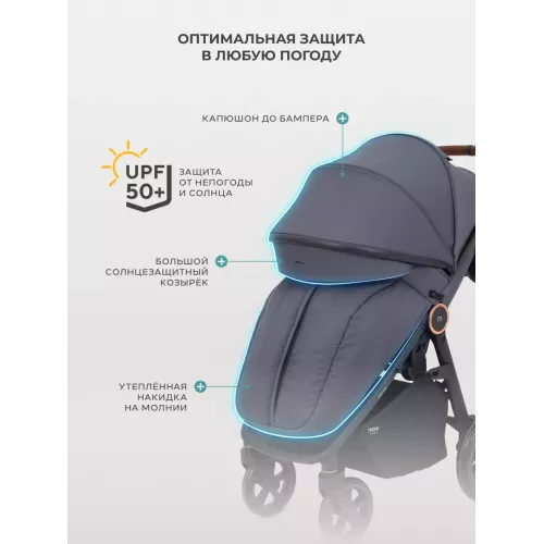 Коляска прогулочная Mowbaby Trail 2025 Graphite