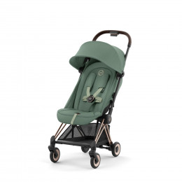 Купить прогулочную коляску Cybex Coya, в цвете Leaf Green (шасси Rose Gold)