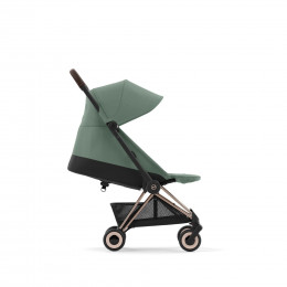 Купить прогулочную коляску Cybex Coya, в цвете Leaf Green (шасси Rose Gold)
