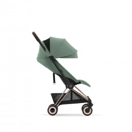 Купить прогулочную коляску Cybex Coya, в цвете Leaf Green (шасси Rose Gold)