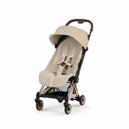 Прогулочная коляска Cybex Coya Style, в цвете Cozy Beige (шасси Rose Gold)