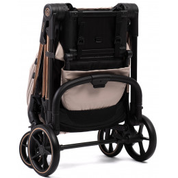 Прогулочная коляска Peppy Amici с автокреслом Verona Beige Beige рама Gold