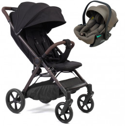 Прогулочная коляска Peppy Vigo с автокреслом Jet Brown Black черный