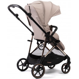 Прогулочная коляска Peppy Amici с автокреслом Verona Beige Beige рама Gold