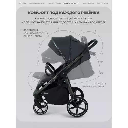 Коляска прогулочная Rant Caspia Soft 2026 Graphite