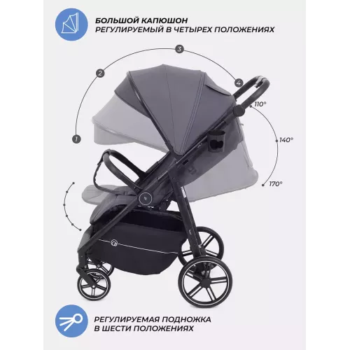Коляска прогулочная Rant Volt 2025 Graphite