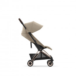 Купить прогулочную коляску Cybex Coya, в цвете Cozy Beige (шасси Rose Gold)