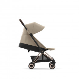 Купить прогулочную коляску Cybex Coya, в цвете Cozy Beige (шасси Rose Gold)