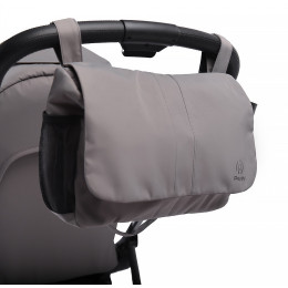 Прогулочная коляска Peppy Amici с автокреслом First Black Grey серый, рама серая