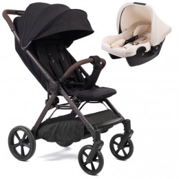 Прогулочная коляска Peppy Vigo с автокреслом Rise Milk Black черный
