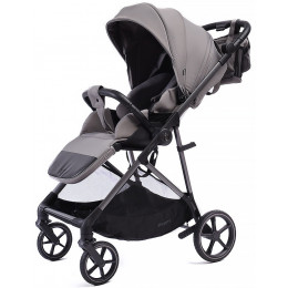 Прогулочная коляска Peppy Amici с автокреслом First Black Grey серый, рама серая