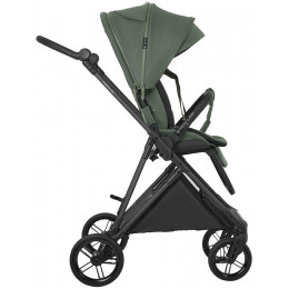 Детская прогулочная коляска Pituso Carbon RX c автокреслом Baesa Pro Black Taiga Green/рама carbon