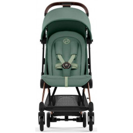 Коляска Cybex Coya Rosegold Frame Cloud G i-Size Magic Black Leaf Green с дождевиком и бампером