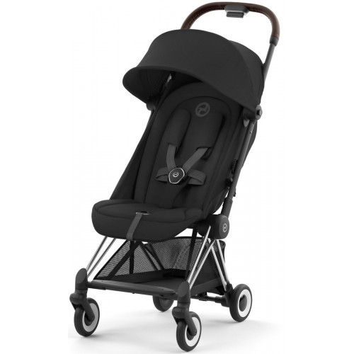Коляска прогулочная Cybex Coya шасси Chrome Brown, Sepia Black (Черный)