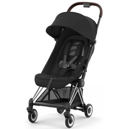 Коляска прогулочная Cybex Coya шасси Chrome Brown, Sepia Black (Черный)