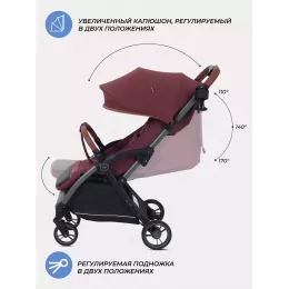 Коляска прогулочная Mowbaby Atom Cherry