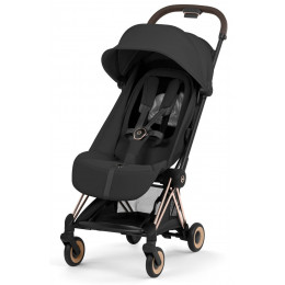 Прогулочная коляска Cybex Coya Style Rosegold Sepia Black с дождевиком