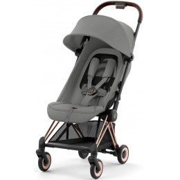 Коляска Cybex Coya Rosegold Frame Cloud G i-Size Magic Black Mirage Grey с дождевиком и бампером