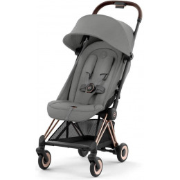 Коляска Cybex Coya Rosegold Frame Cloud G i-Size Magic Black Mirage Grey с дождевиком и бампером