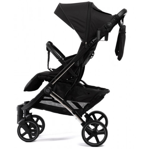 Прогулочная коляска Peppy Polo 2.0 Silver black хром рама, сумка