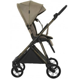 Детская прогулочная коляска Pituso Carbon RX c автокреслом Baesa Pro Black Tuareg Beige/рама carbon gold