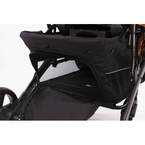 Прогулочная коляска Peppy Polo 2.0 Silver black хром рама, сумка